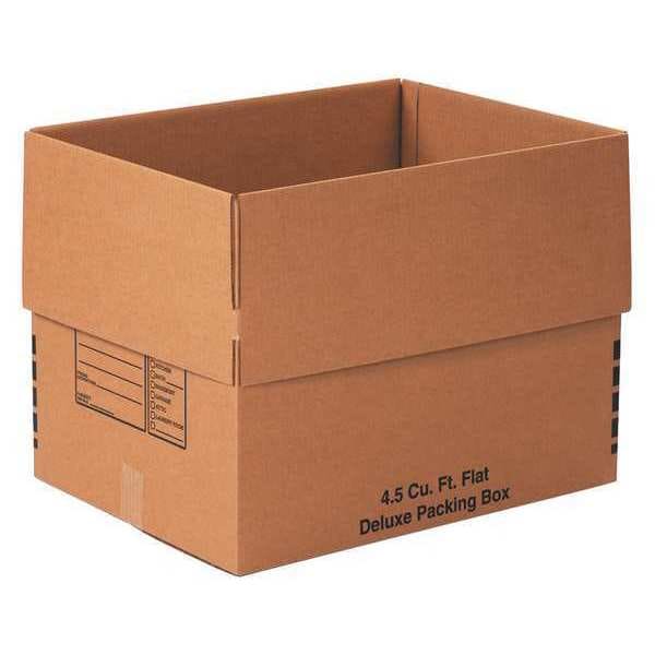 Deluxe Packing Boxes, 24" x 18" x 18", Kraft, 10/Each