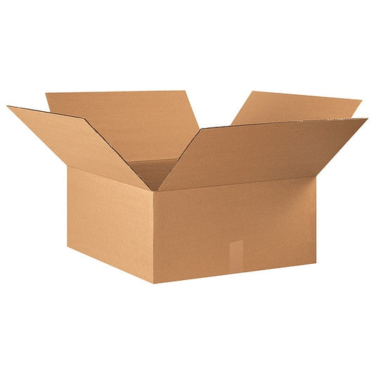 Corrugated Boxes, 22" x 22" x 10", Kraft, 15/Bundle