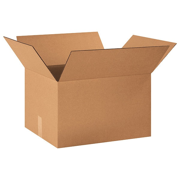 Corrugated Boxes, 20" x 16" x 12", Kraft, 25/Bundle