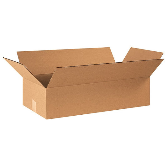 Flat Corrugated Boxes, 24" x 12" x 6", Kraft, 20/Bundle