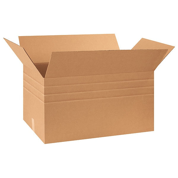 Multi-Depth Corrugated Boxes, 30" x 17" x 16", Kraft, 15/Bundle