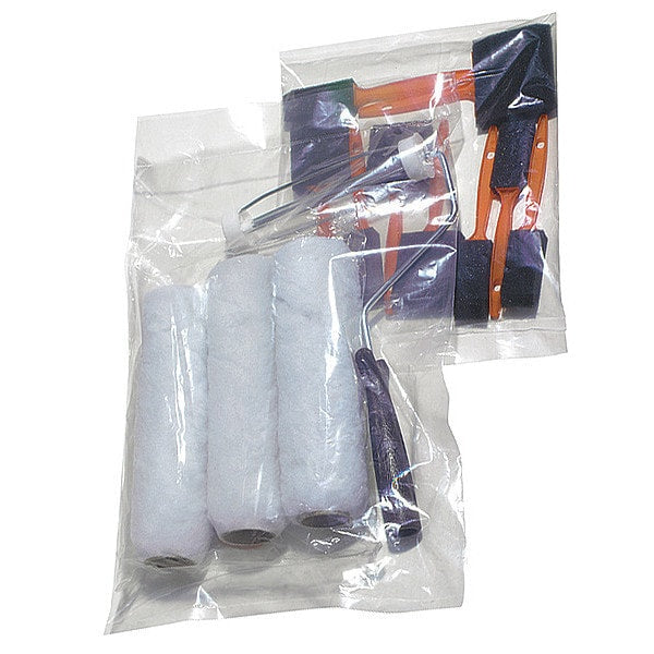 Open Poly Bags, 7" x 5", 2 mil, Clear, None, 2000 PK