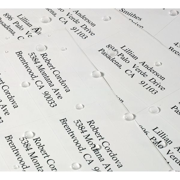 Avery® WeatherProof™ Mailing Labels with TrueBlock® Technology for Laser Printers 5520, 1" x 2-5/8", 1500PK