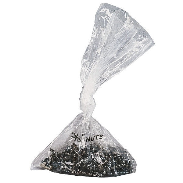 Open Poly Bags, 15" x 6", 2 mil, Clear, None, 1000 PK