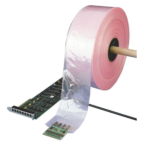 Poly Tubing, 2" x 1075 ft., 4 mil, Pink, None