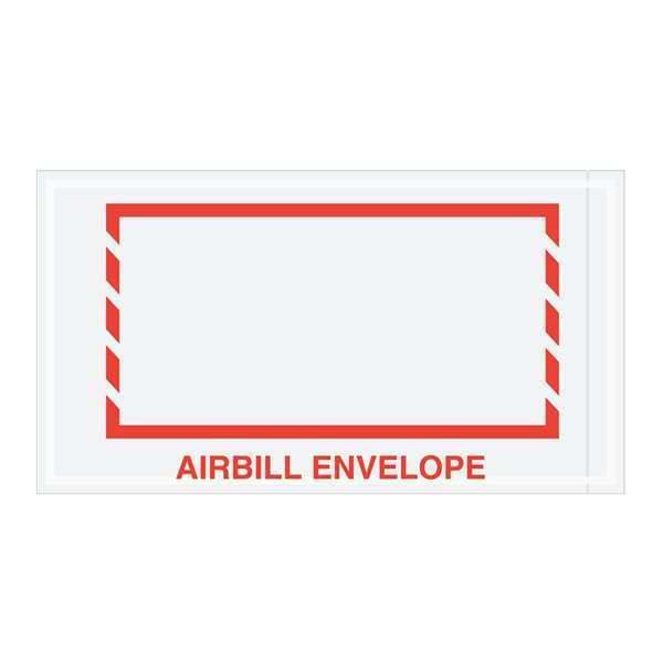 Tape Logic® "Airbill Envelope" Document Envelopes, 5 1/2" x 10", Red, 1000/Case