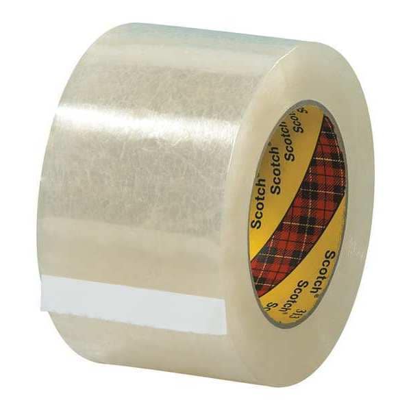 3M™ 313 Carton Sealing Tape, 2.5 Mil, 3" x 55 yds., Clear, 6/Case