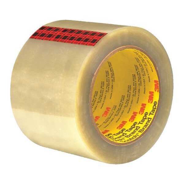 3M™ 351 Carton Sealing Tape, 3.4 Mil, 3" x 55 yds., Clear, 6/Case