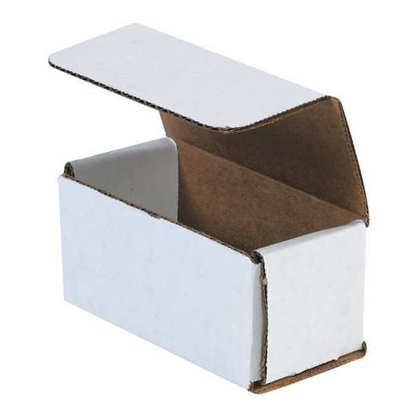 Corrugated Mailers, 4" x 2" x 2", White, 50/Bundle