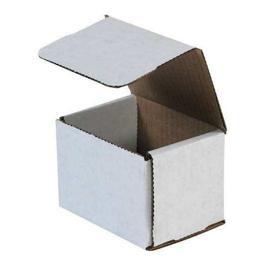 Corrugated Mailers, 4" x 3" x 3", White, 50/Bundle