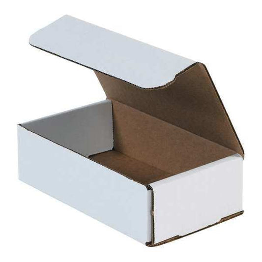 Corrugated Mailers, 7" x 4" x 1", White, 50/Bundle