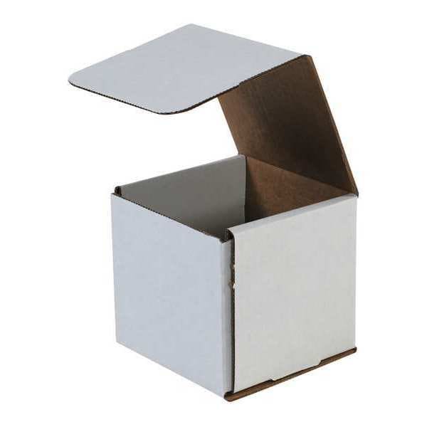 Corrugated Mailers, 5" x 5" x 5", White, 50/Bundle