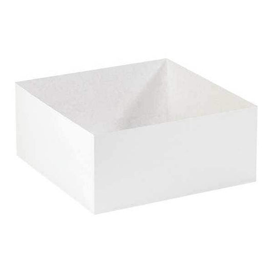 Deluxe Gift Box Bottoms, 14" x 14" x 6", White, 50/Case