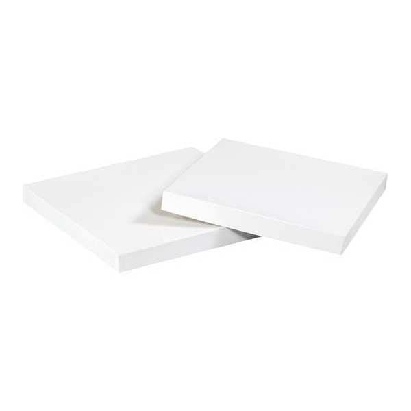Deluxe Gift Box Lids, 6" x 6", White, 50/Case