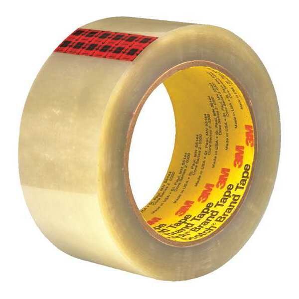 3M™ 351 Carton Sealing Tape, 3.4 Mil, 2" x 55 yds., Clear, 6/Case