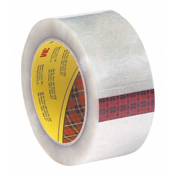 3M™ 355 Carton Sealing Tape, 3.5 Mil, 2" x 55 yds., Clear, 36/Case