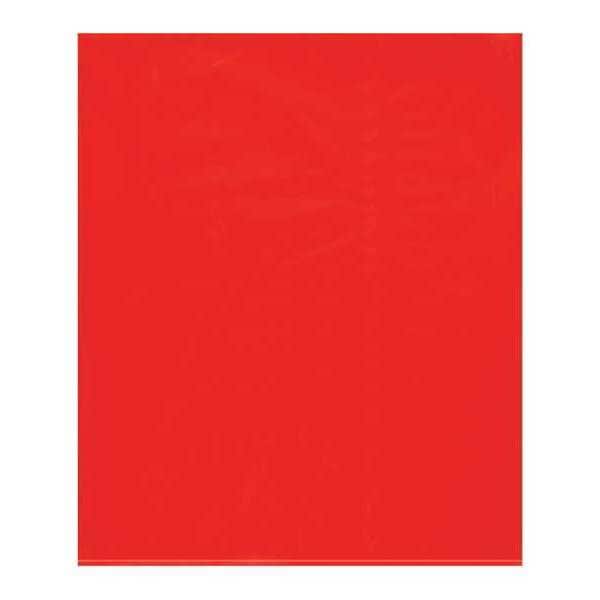 Flat Poly Bags, 15" x 18", 2 mil, Red, 1000 PK