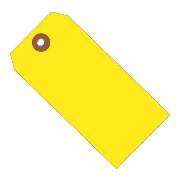 Plastic Shipping Tags, 6 1/4" x 3 1/8", Yellow, 100/Case