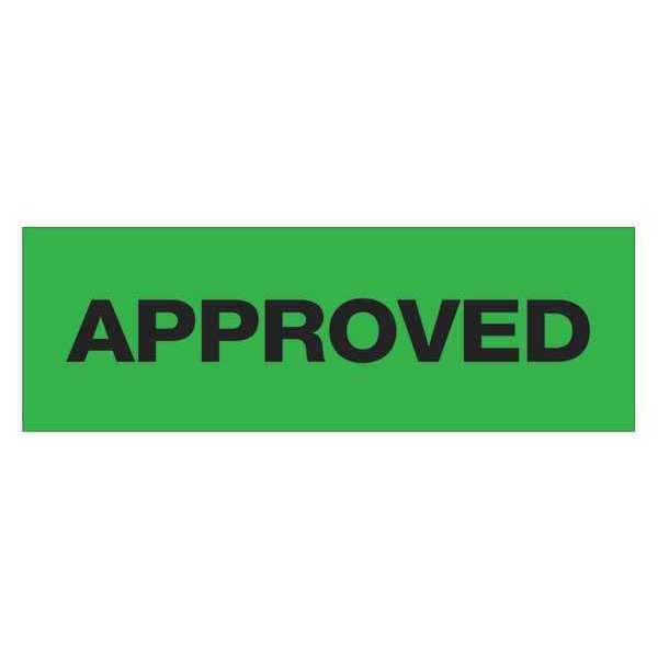 Tape Logic® Pre-Printed Carton Sealing Tape, "Approved", 2.2 Mil, 2" x 55 yds., Black/Green, 6/Case