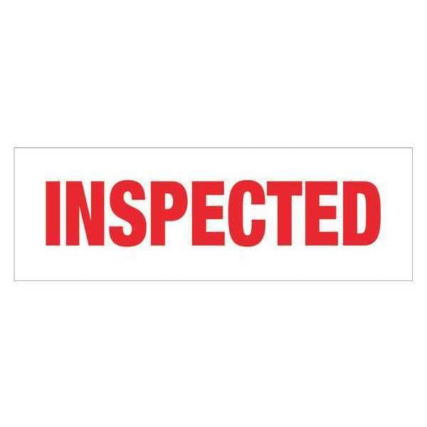 Tape Logic® Pre-Printed Carton Sealing Tape, "Inspected", 2.2 Mil, 2" x 110 yds., Red/White, 18/Case