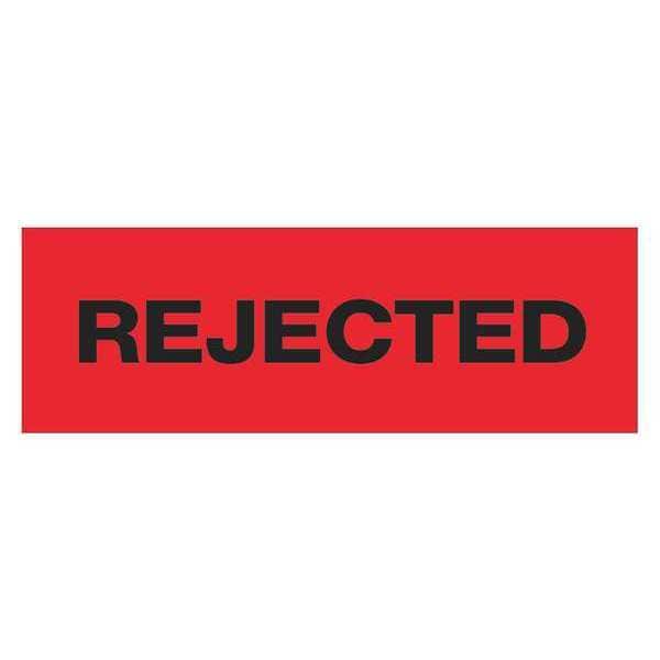Tape Logic® Pre-Printed Carton Sealing Tape, "Rejected", 2.2 Mil, 2" x 55 yds., Black/Red, 18/Case