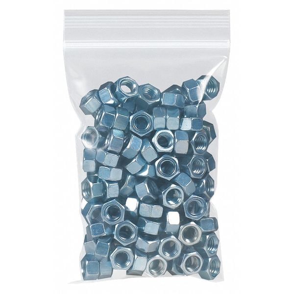 Reclosable Poly Bag, 3" L, 2" W, 6 mil Thick