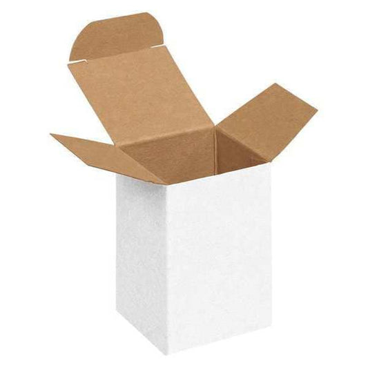 Reverse Tuck Folding Cartons, 2" x 2" x 3", White, 1000/Case