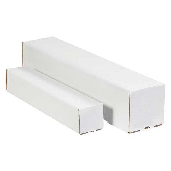 Square Mailing Tubes, 4" x 4" x 37", White, 50/Bundle