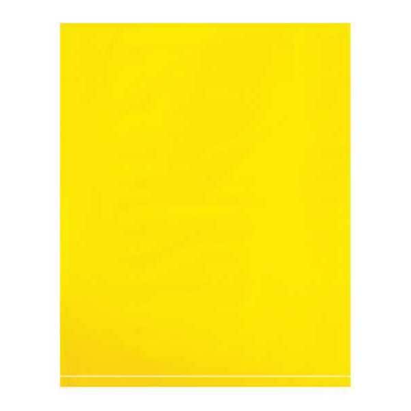 Flat Poly Bags, 8" x 10", 2 mil, Yellow, 1000 PK