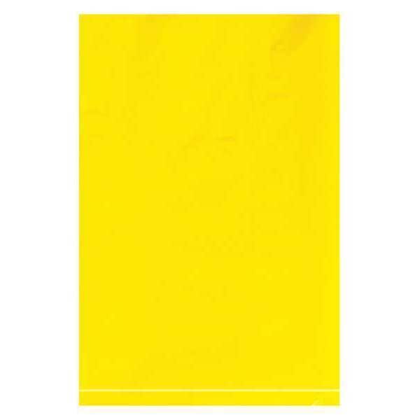 Flat Poly Bags, 6" x 9", 2 mil, Yellow, 1000 PK