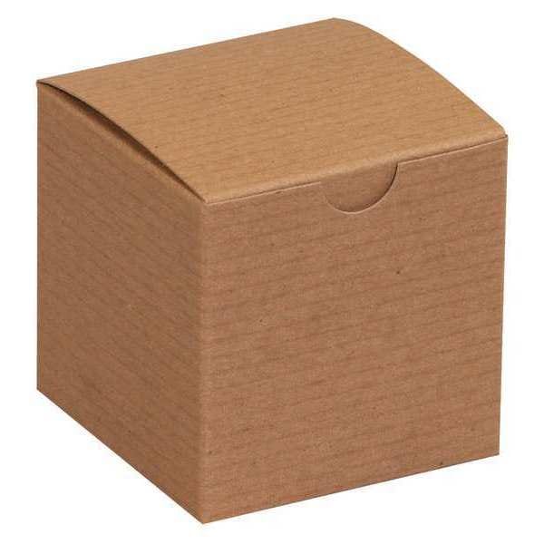 Gift Boxes, 3" x 3" x 3", Kraft, 100/Case