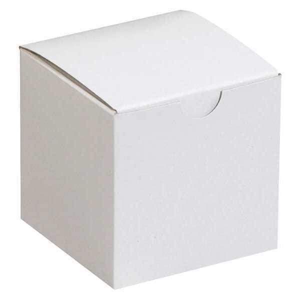 Gift Boxes, 3" x 3" x 3", White, 100/Case