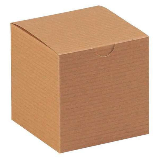 Gift Boxes, 4" x 4" x 4", Kraft, 100/Case