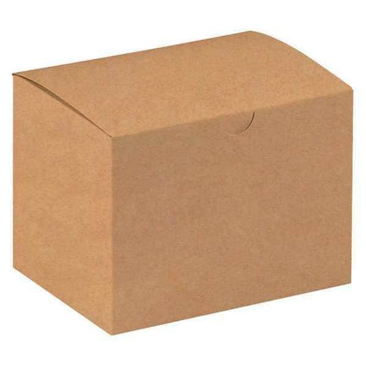 Gift Boxes, 6" x 4 1/2" x 4 1/2", Kraft, 100/Case