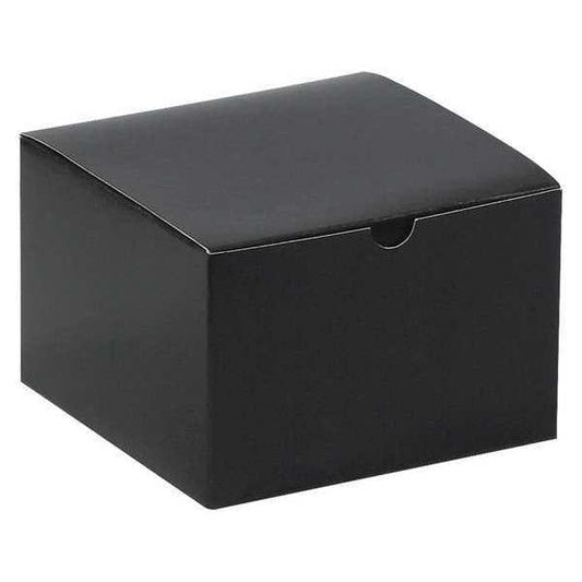 Gift Boxes, 6" x 6" x 4", Black Gloss, 100/Case