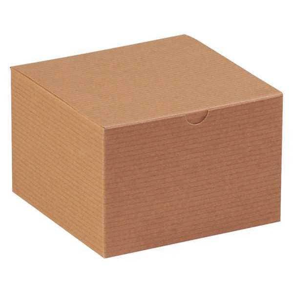 Gift Boxes, 6" x 6" x 4", Kraft, 100/Case