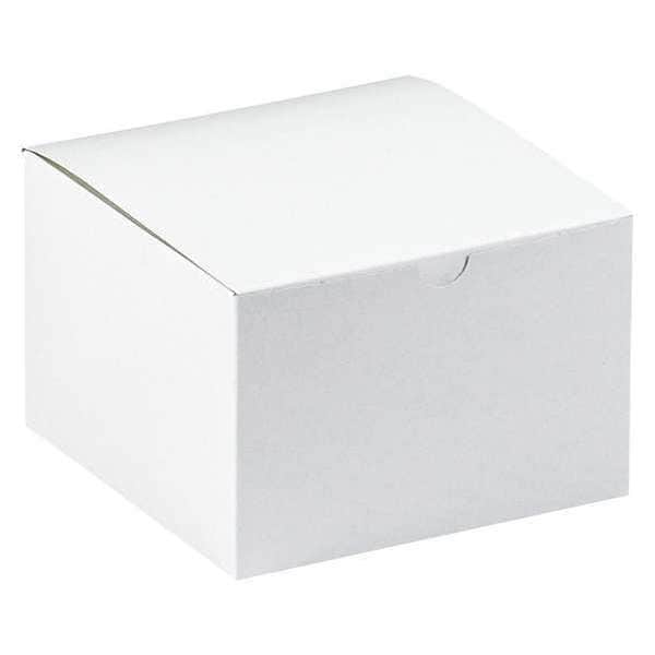 Gift Boxes, 6" x 6" x 4", White, 100/Case