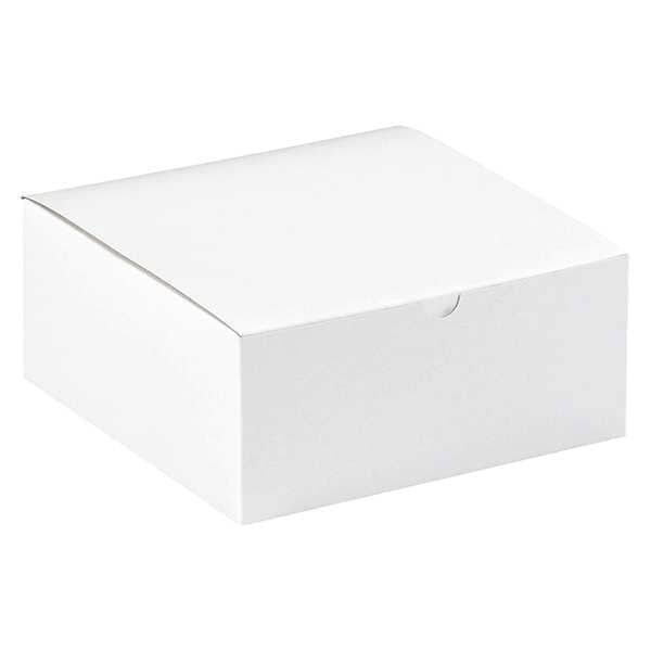 Gift Boxes, 8" x 8" x 3 1/2", White, 100/Case