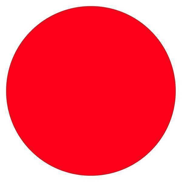 Tape Logic® Inventory Circle Labels, 4", Fluorescent Red, 500/Roll