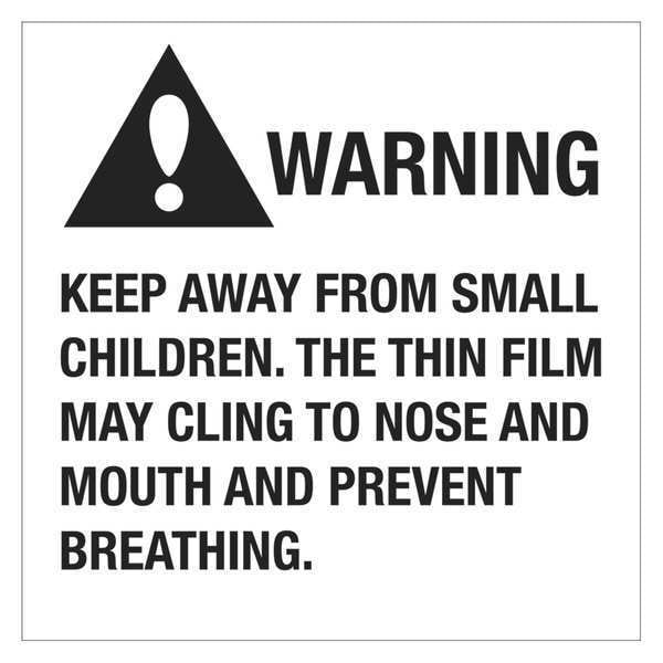 Tape Logic® Labels, "Warning Keep Away From Small Children", 2" x 2", Black/White, 500/Roll