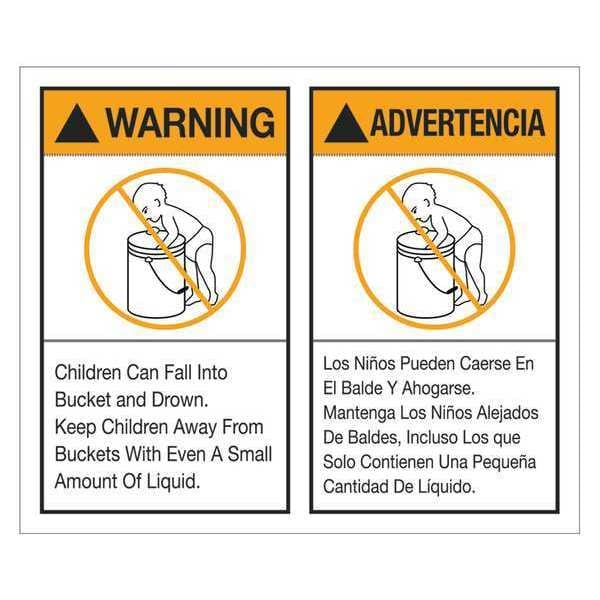Tape Logic® Labels, "Warning Advertencia" Label Set, 5" x 6", Multiple, 500/Roll
