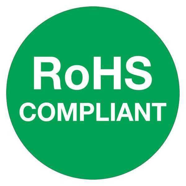 Tape Logic® Labels, "RoHS Compliant" Green, 1" Circle, Green, 500/Roll