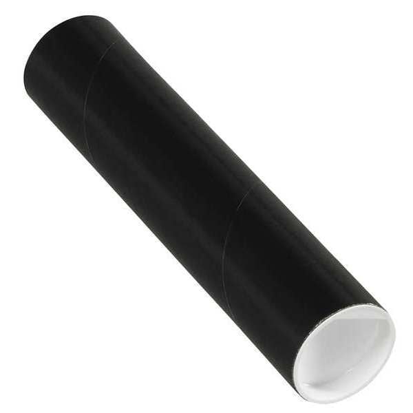 Mailing Tubes with Caps, 2" x 9", Black, 50/Case