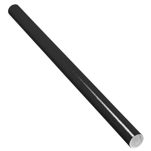 Mailing Tubes with Caps, 2" x 36", Black, 50/Case
