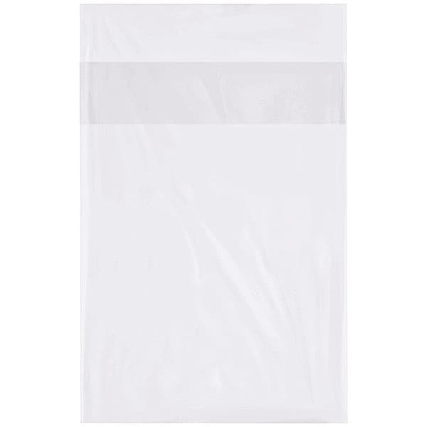 Flap Lock Poly Bags, 9" x 12", 1 mil, Clear, 1000 PK