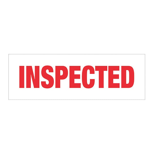 Tape Logic® Pre-Printed Carton Sealing Tape, "Inspected", 2.2 Mil, 3" x 110 yds, Red/White, 6/Case