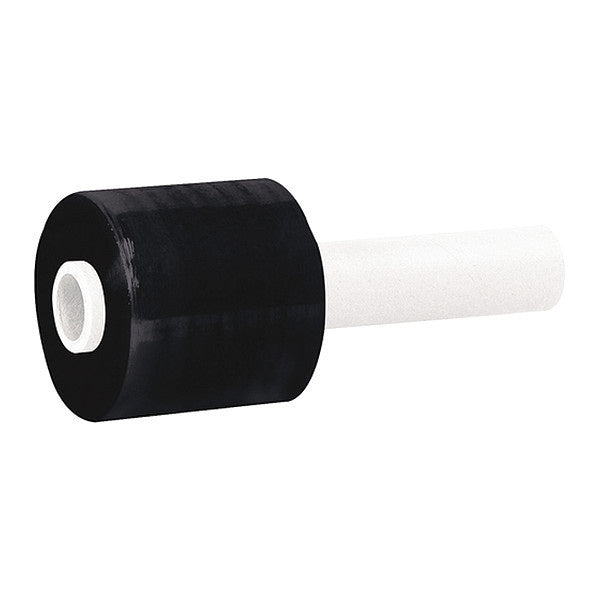 Stretch Film, 3" x 80G" x 1000 ft., Blk, PK18, 3" W x 1000 ft. L, 80 ga., Cast Style, Black