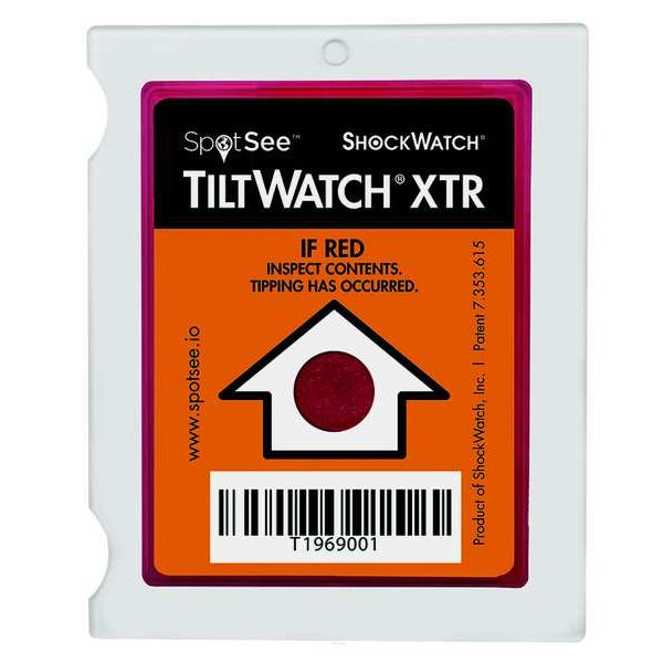 Tilt Indicator Label, 80 deg., PK100
