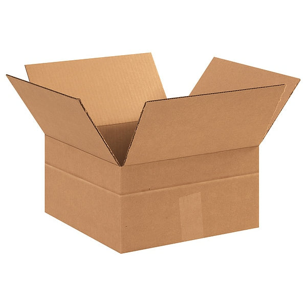 Multi-Depth Corrugated Boxes, 12" x 12" x 6", Kraft, 25/Bundle