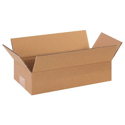 Long Corrugated Boxes, 12" x 6" x 3", Kraft, 25/Bundle
